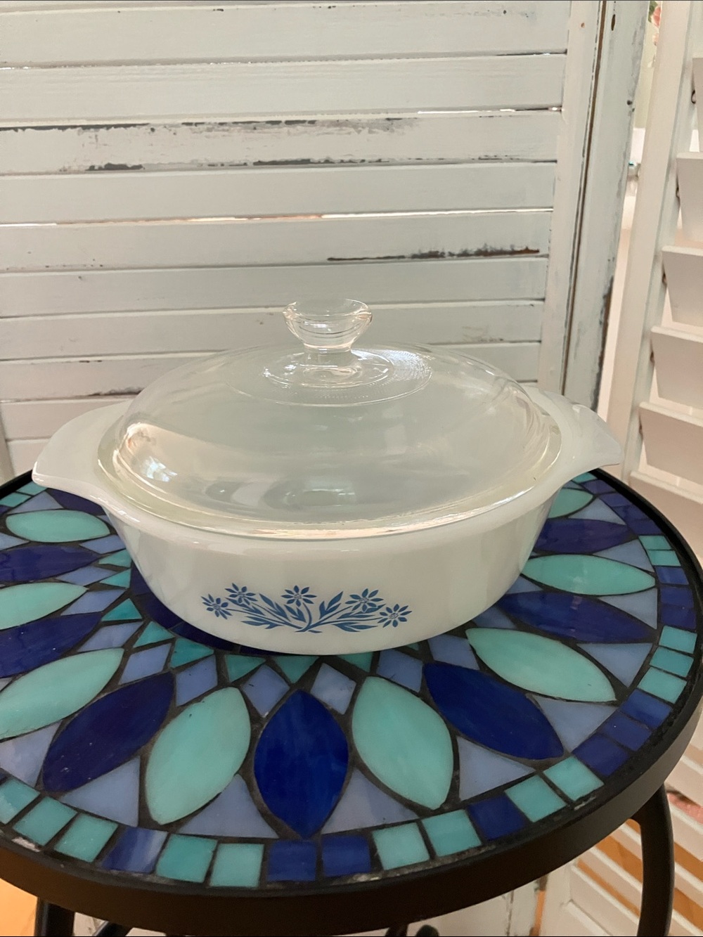 Vintage Anchor Hocking 1 Quart Milk Glass Casserole &Lid